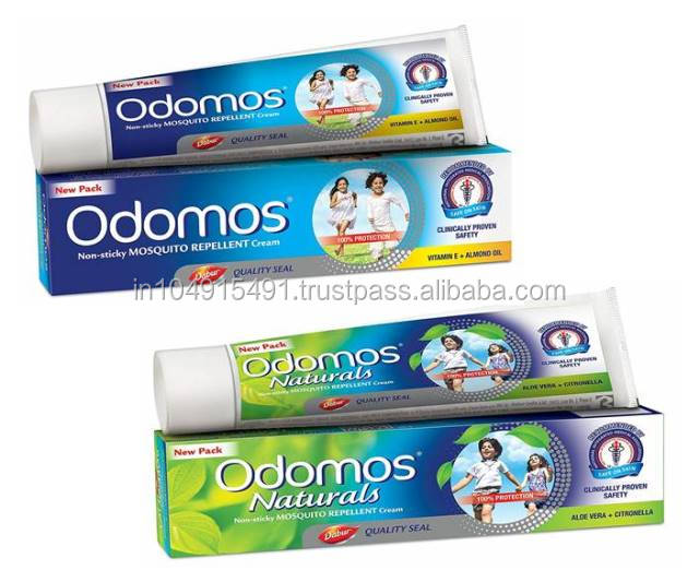 Odomos не липкий Противомоскитный крем Naturals & с витамином E & миндалем 50 GM