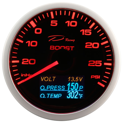 60 мм 4in1 Boost комплект плюс OLED DC 12 вольт датчик давления масла Датчик температуры масла Boost