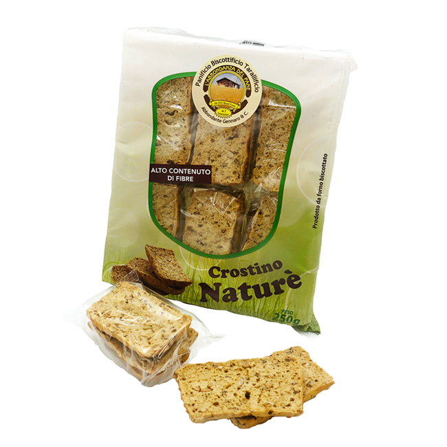 Crostino Nature' - crispy bread with high fiber content