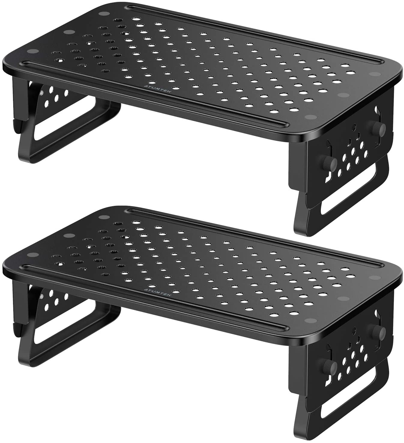 ATUMTEK Height Adjustable Monitor Stand Riser 2-Packs