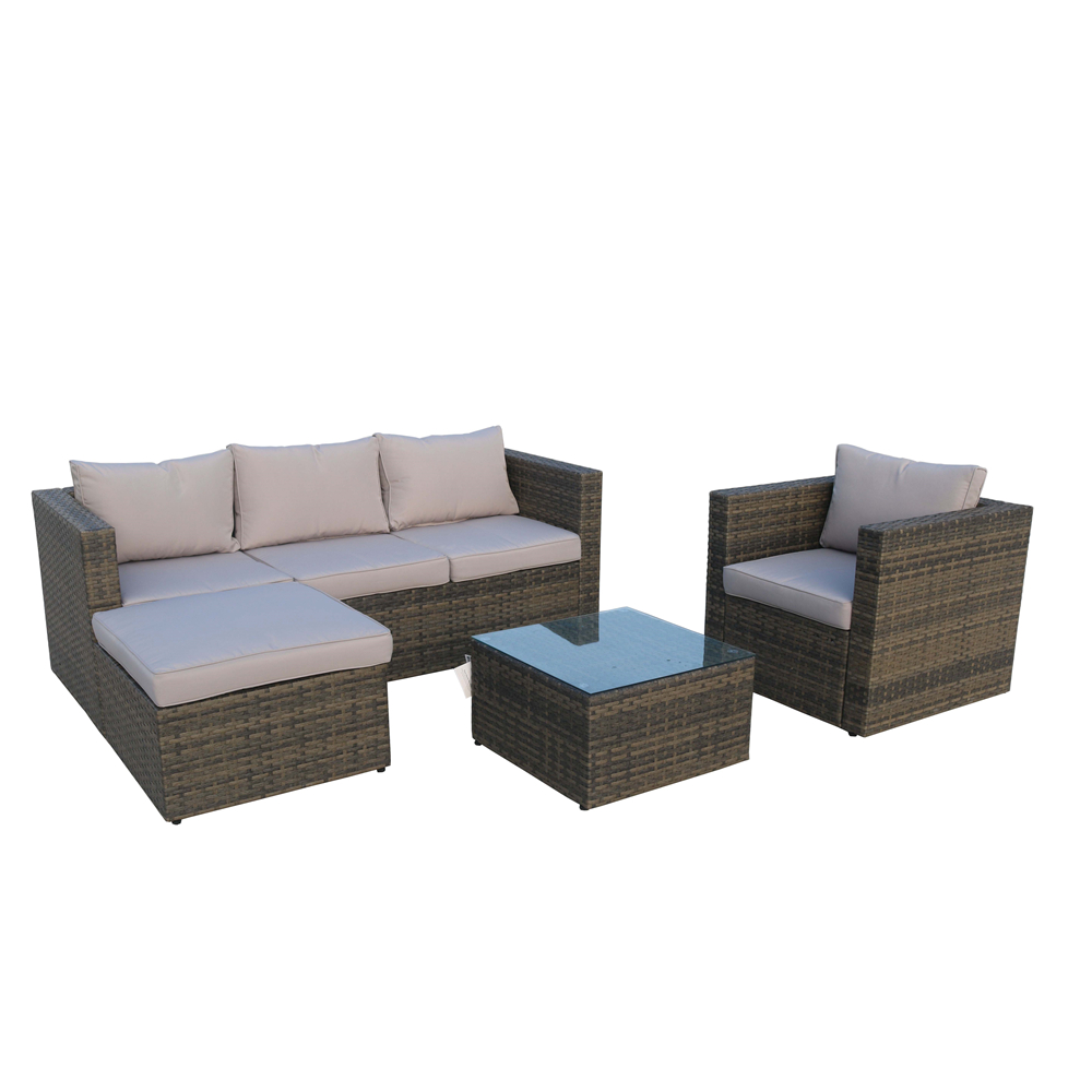 Outdoor Rattan Sofa Corner Garden Furniture Rattan Sofa Recliner Sofa Set