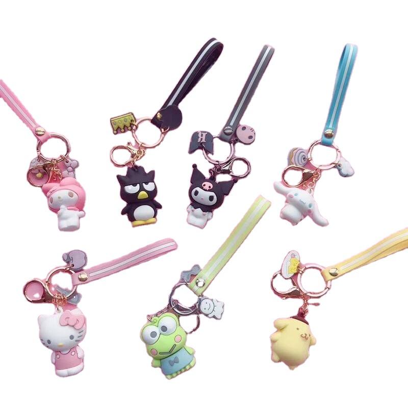 Милый брелок с героями мультфильмов Hello Kitty, брелок с мелодией, мультяшный 3d-брелок с героями мультфильмов
