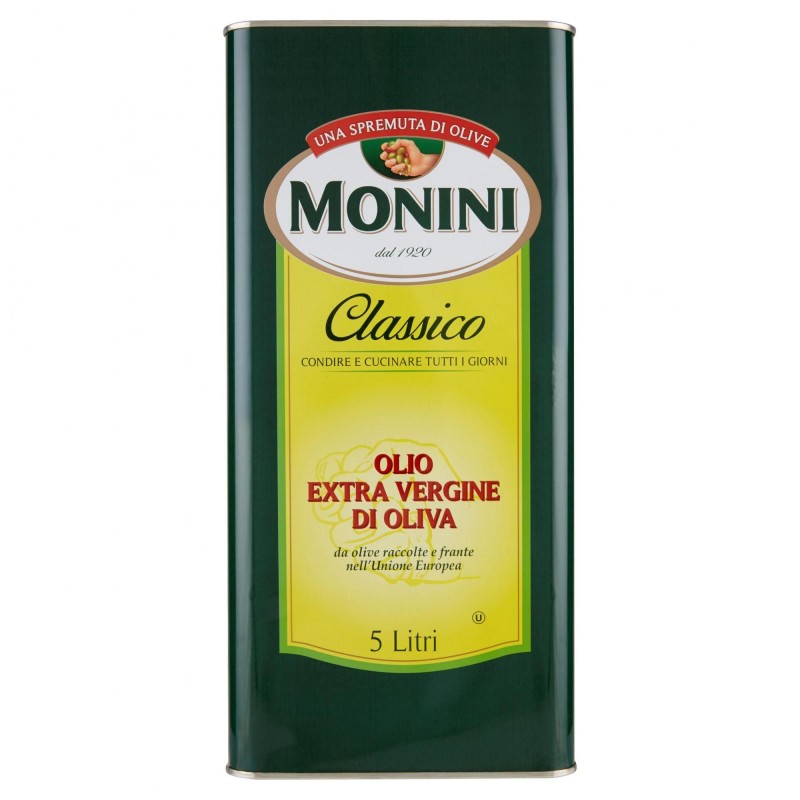 Классическое оливковое масло MONINI 5 л, оливковое масло, оливковое масло, итальянское масло, Сделано в Италии