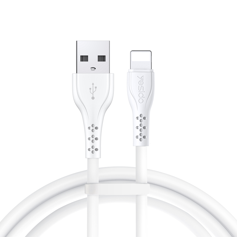 Yesido Oem Logo Fast Pvc 1M 2M Data Para 2.4A Charging Cable Usb To Lightning Charger Cord Cable For Apple Iphone 12 Lightning