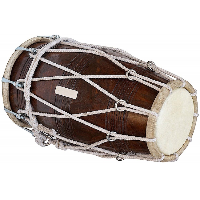 Dholak Brown Color (Rope Nuts and Bolts)