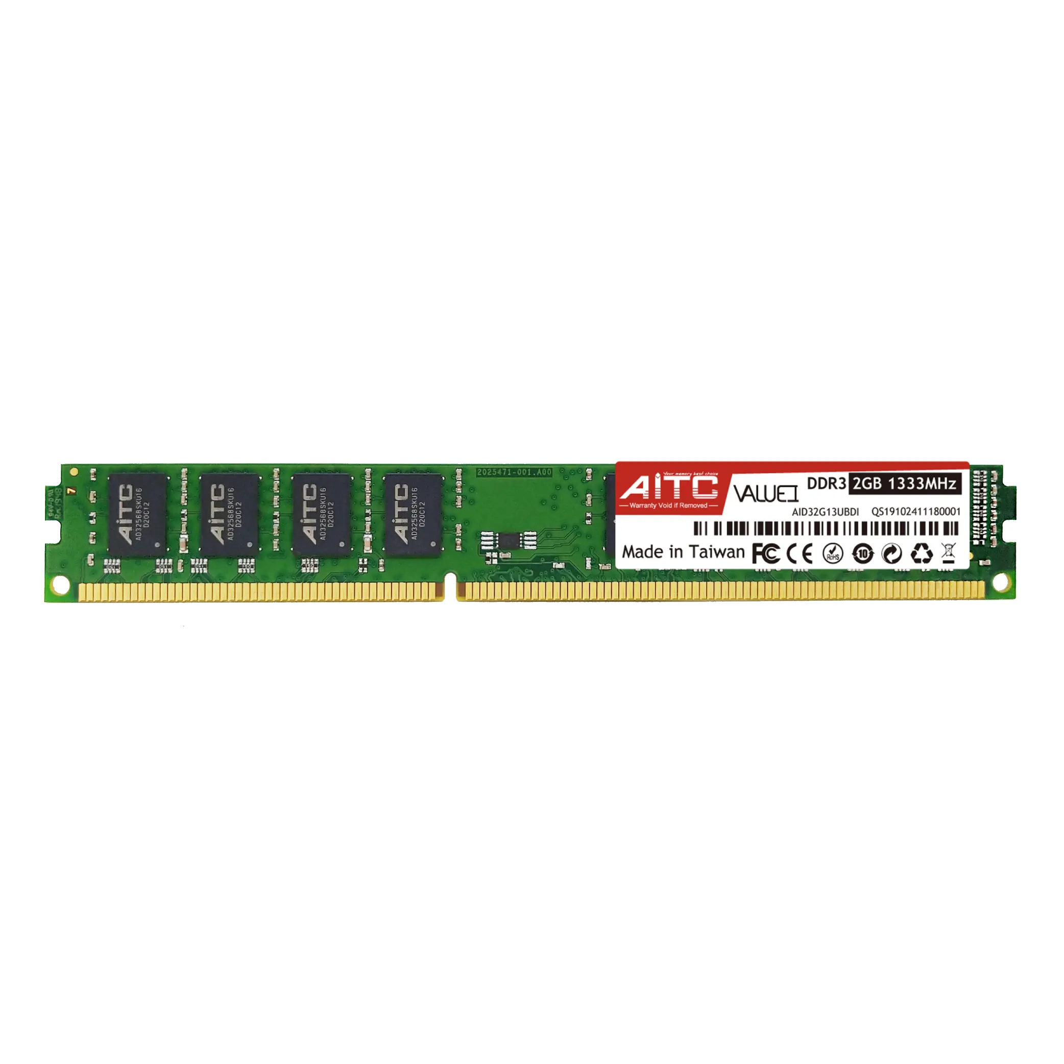 Лидер продаж, оперативная память AITC PC3 2 Гб 10600 для настольного ПК 1333 МГц CL9