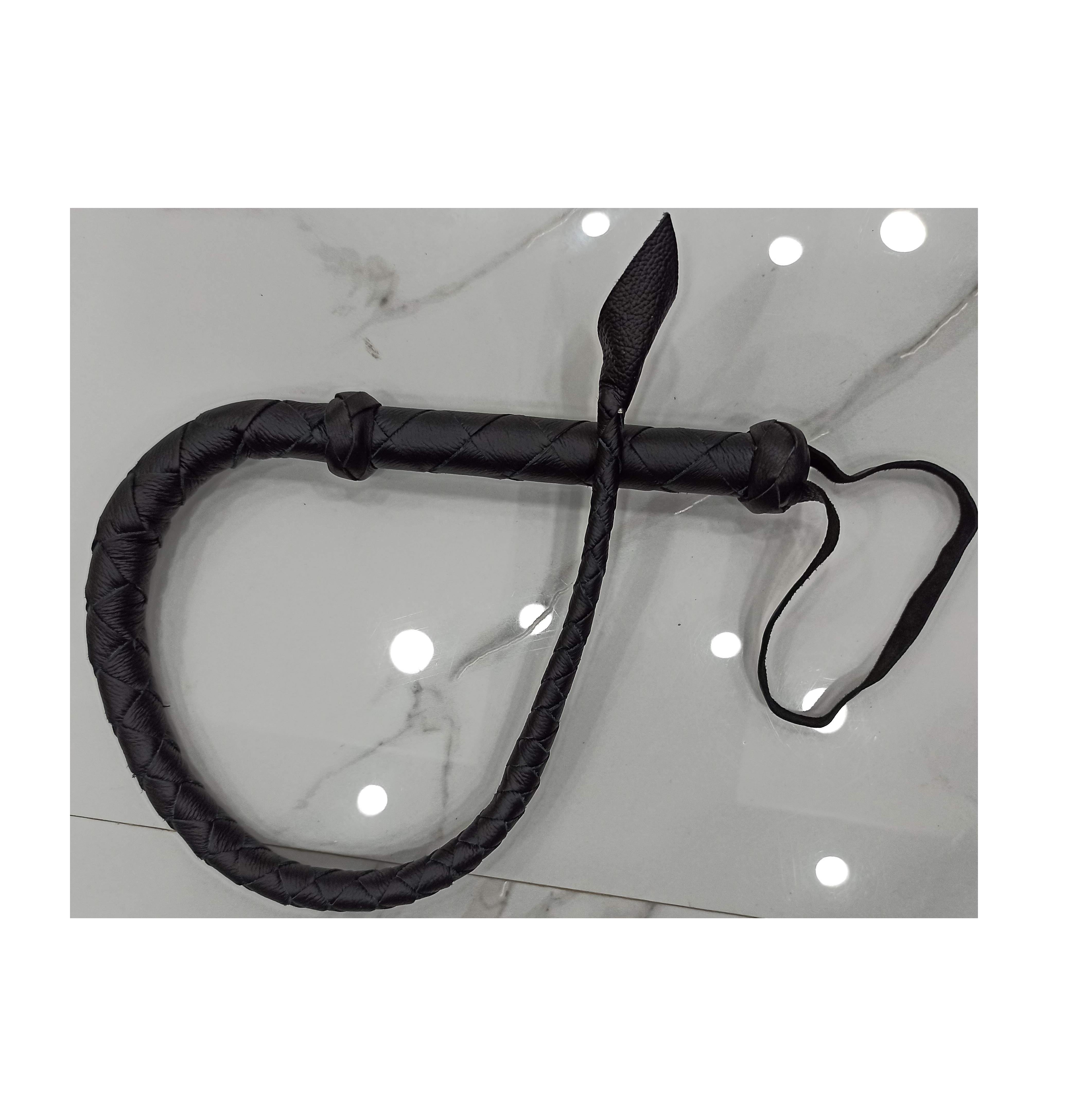 LIGHTWEIGHT CUSTOM DESIGN LEATHER FLOGGER AND WHIPS WITH FRINGES ,CUSTOM DESIGN LEATHER HANDLE WITH FRINGES