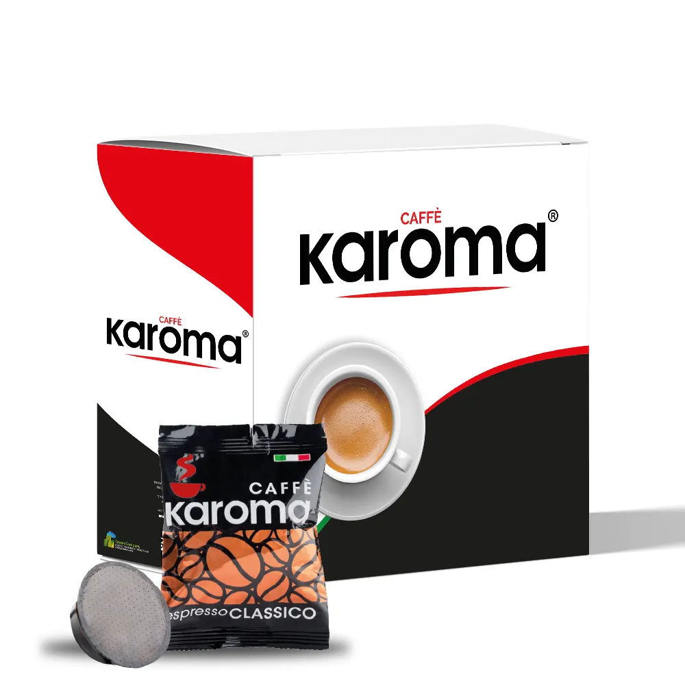 Italian KAROMA CLASSIC BLEND Capsules Compatible INSTANT COFFEE ROBUSTA Made in Italy Box 50pcs