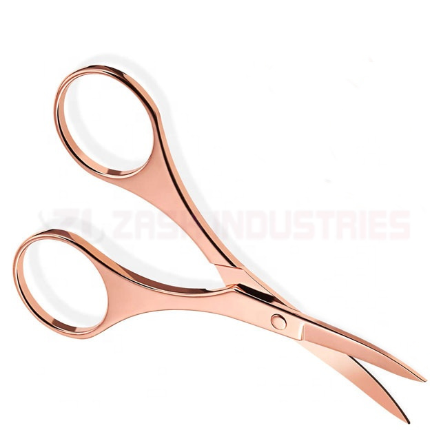 Curved Cuticle Nail Scissors Fine Sharp Eyebrow Manicure German Stainless Steel Sharp Edge Premium Quality