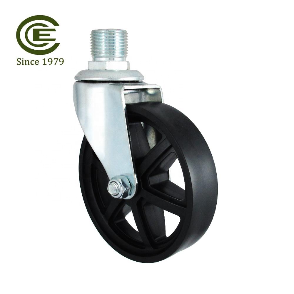 CCE Caster 4 Inch Swivel Wheels Steel Plumbing Pipe Casters Water
