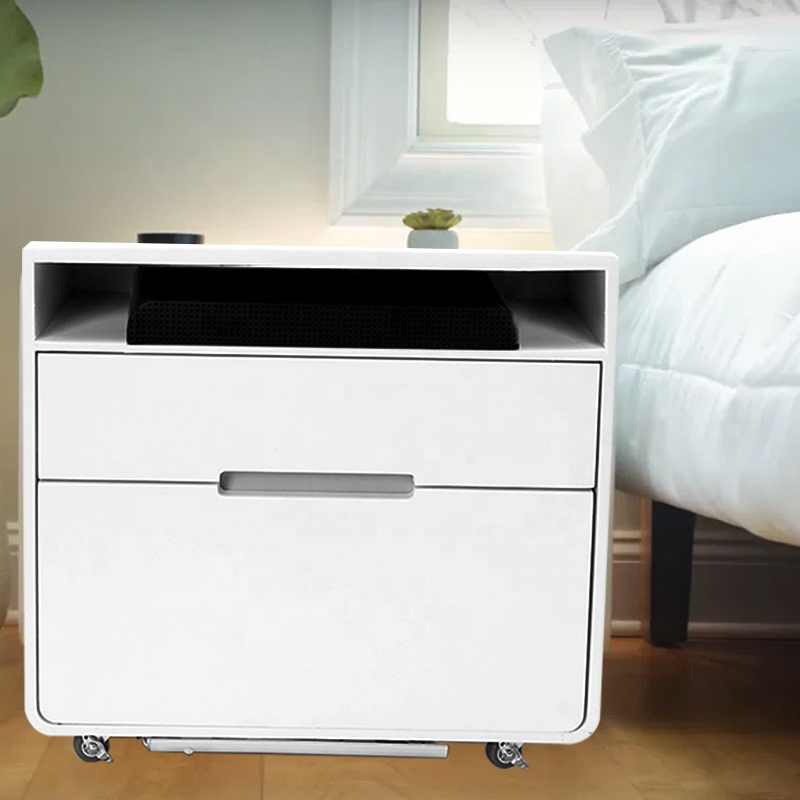 Free Standing Luxury Hotel Bedroom Night Table ideas Storage Smart Bed Marble Top Nightstands with Speaker for Small Spaces