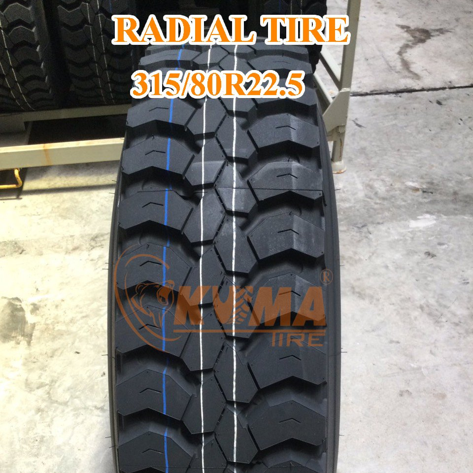 KUMA TRUCK TIRE RADIAL SIZE 315/80R-22.5 - HIGH QUALITY, MADE IN VIETNAM