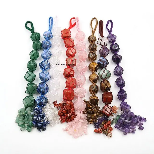 Best Quality Mix Gemstone Healing Crystals Car Hanging Ornament Wholesale Wall Hanging Buy From AAMEENA AGATE