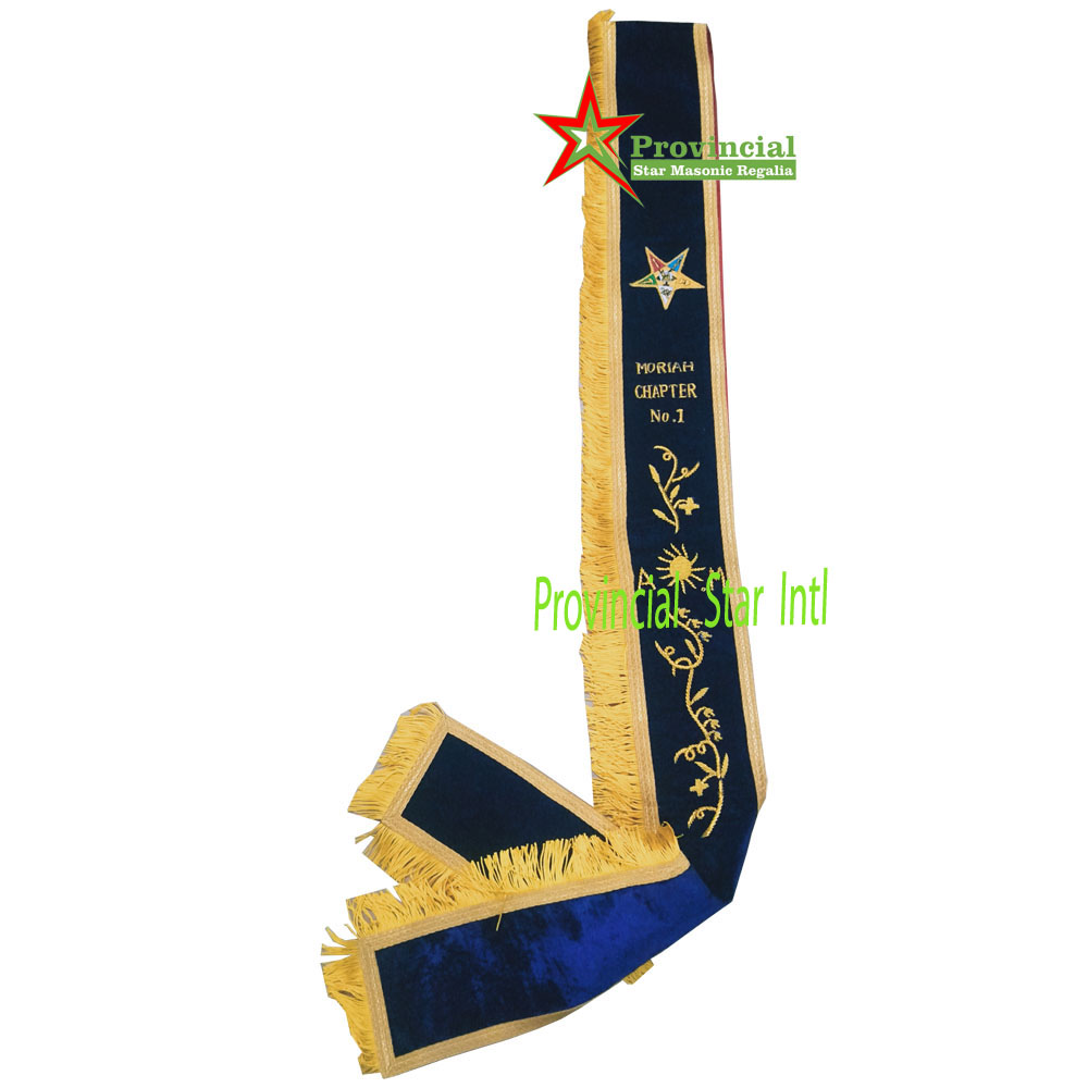 Masonic OES Regalia Purple A.M пояс с вышивкой лозы
