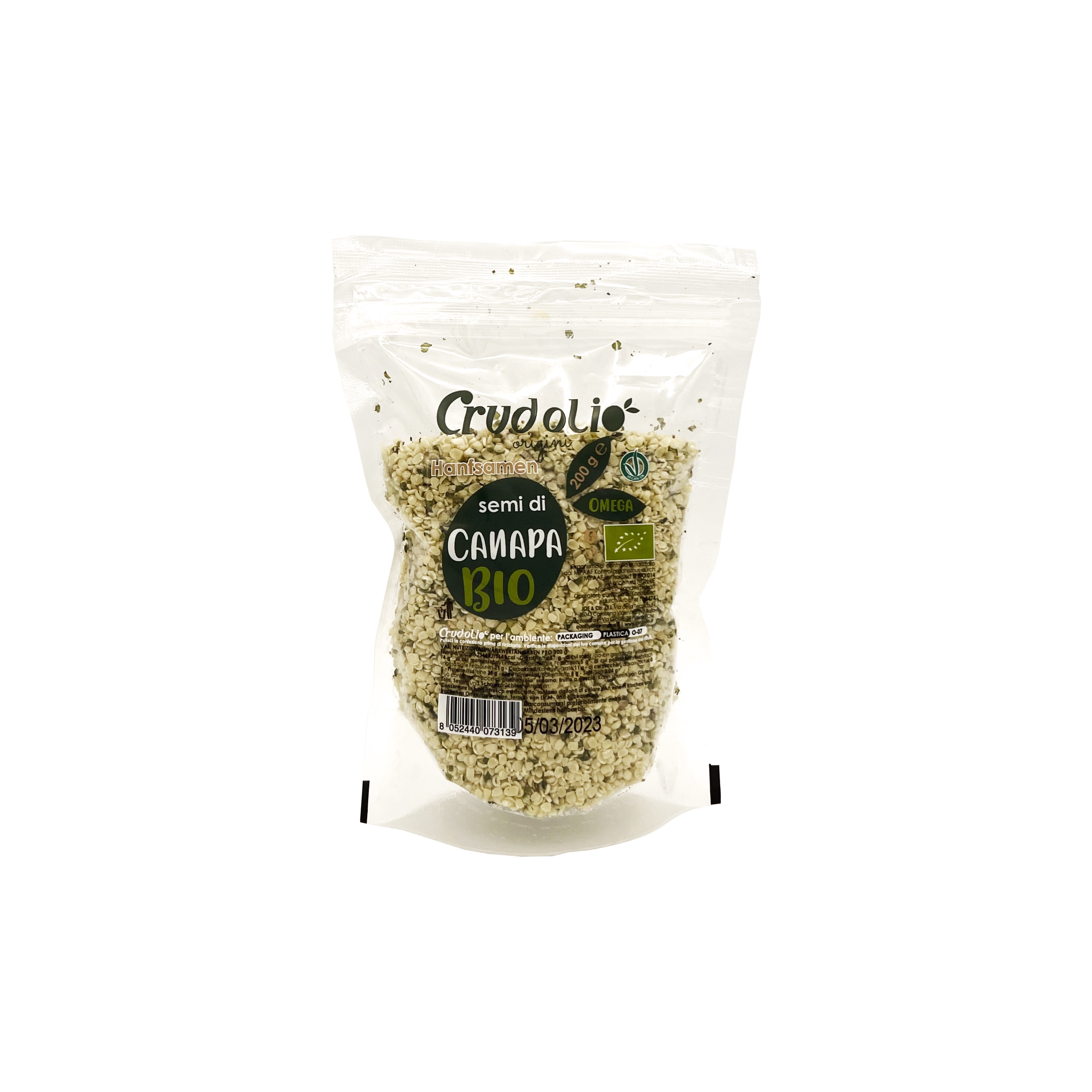 Premium Product Organic Certificated Hemp Seeds 200gr | Vegan | Ready For Shipping