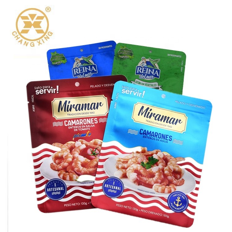 Chicken Salmon Tuna Fillet Packaging Bag Aluminum Foil Moi Moi Steam Cooking Retort Pouch 121C 110C