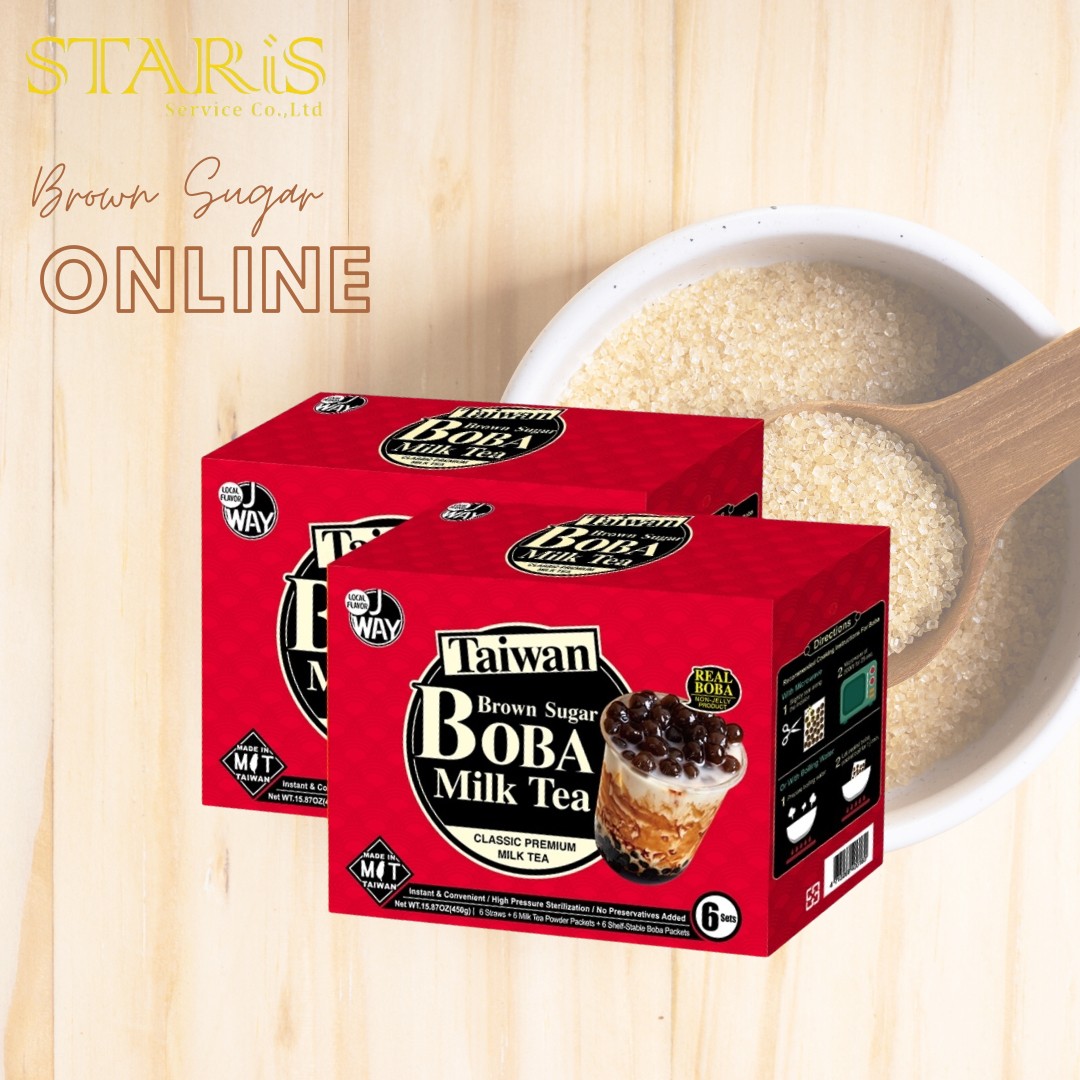 Sample Pack Hot Sale Boba Tea Kit 6Packs Brown Sugar Taiwan Instant Bubble Tea Powders