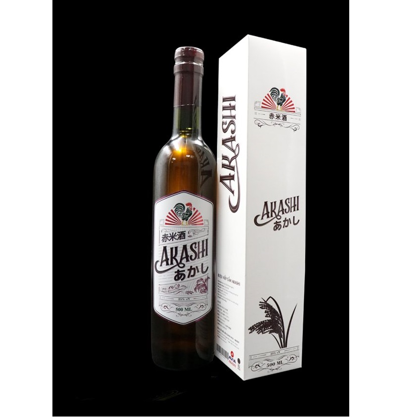 Vietnamese Rice Wine Beverage 25% AKASHI 750ml black sticky rice liqour In Bottle Packaging