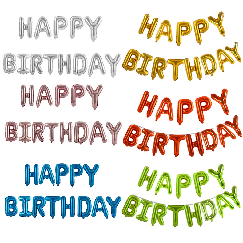 Kiaye Aluminum Unflaggable Birthday Party Banner Balloons Decoration