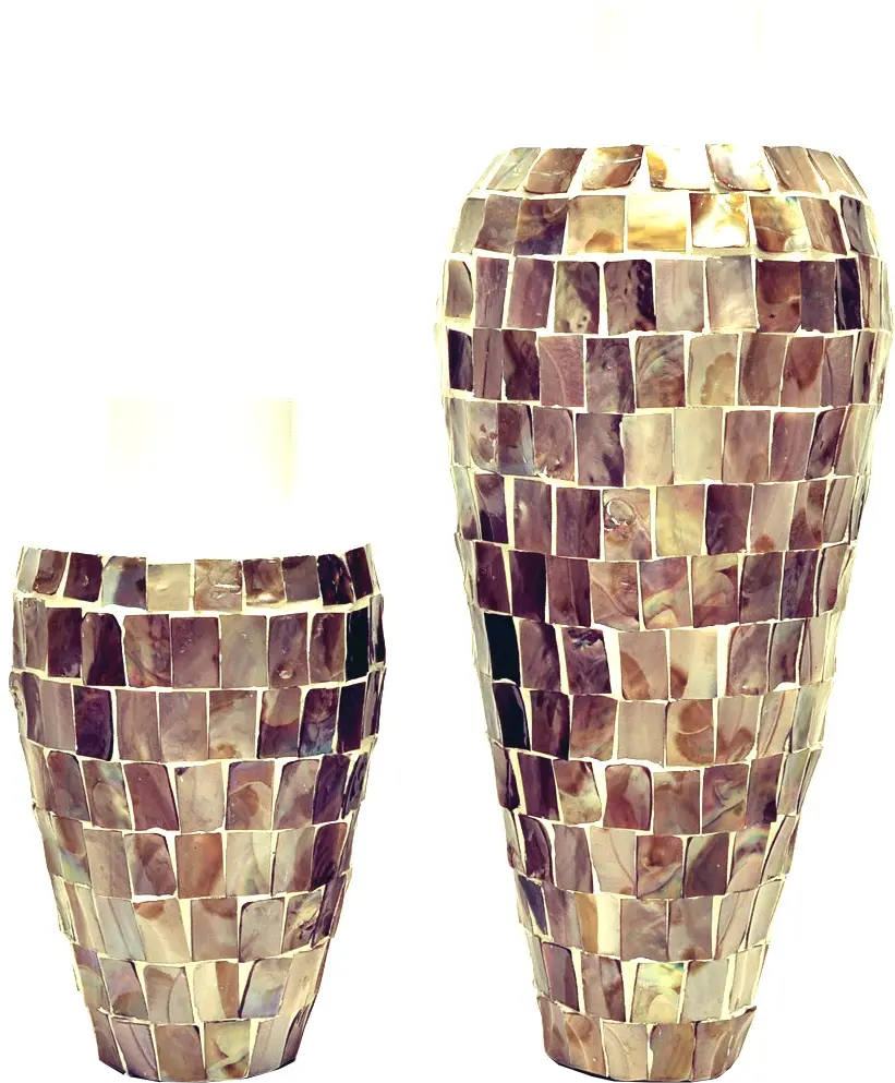 Natural home decor lacquer mother of pearl vases handmade in vietnam wholesale cheapest