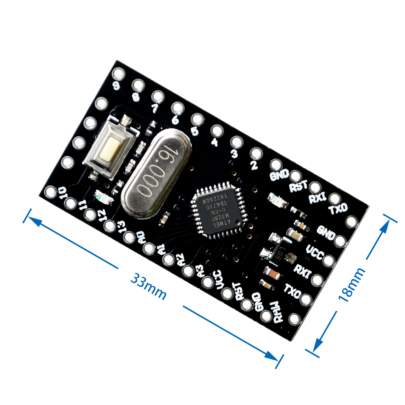 Pro Mini 168/328 Atmega168 5 в 16 м/ATMEGA328P-MU 328P Мини ATMEGA328 5 В/16 МГц совместимый нано модуль