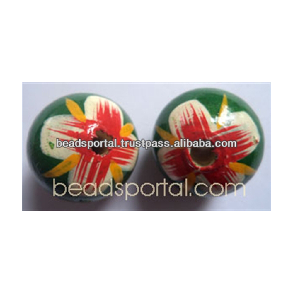 Wooden Painted Beads WOP-0069