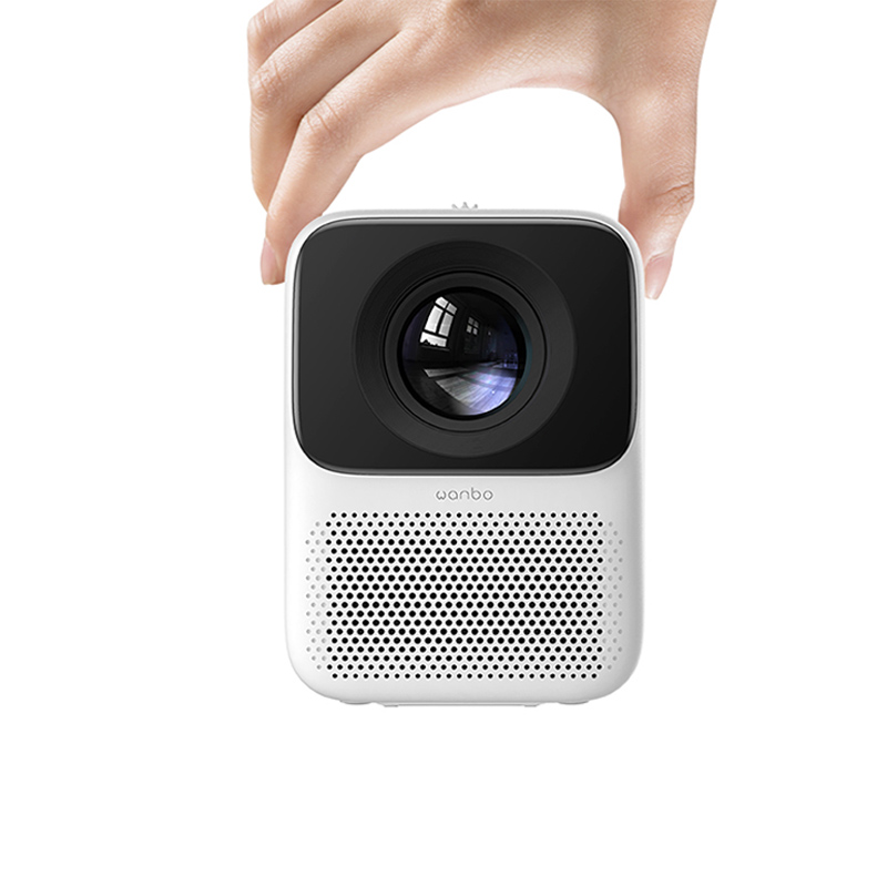 wanbo t2 max smart t6 tv hd light home lcd 3d ultra short throw android phone video led mobile 4k portable mini led projector