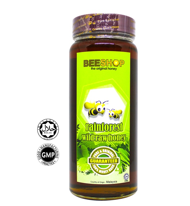 Hot Selling Malaysia Eco Bee Rainforest Wild Raw Honey Halal, Pure & 100% Original Honey 950g Wild bee Wild Raw Honey