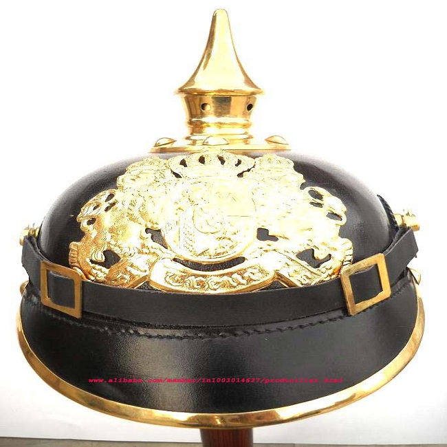 Немецкий баварский Pickelhaube кожаный шлем, Реплика