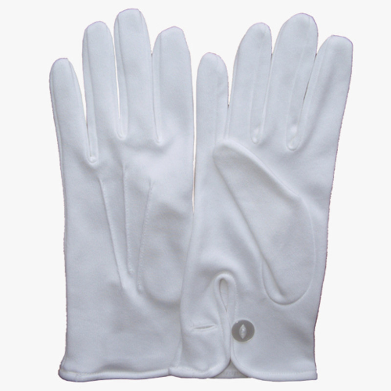 Wholesale Custom Size Breathable and comfortable white cotton church embroidered masonic freemason gloves