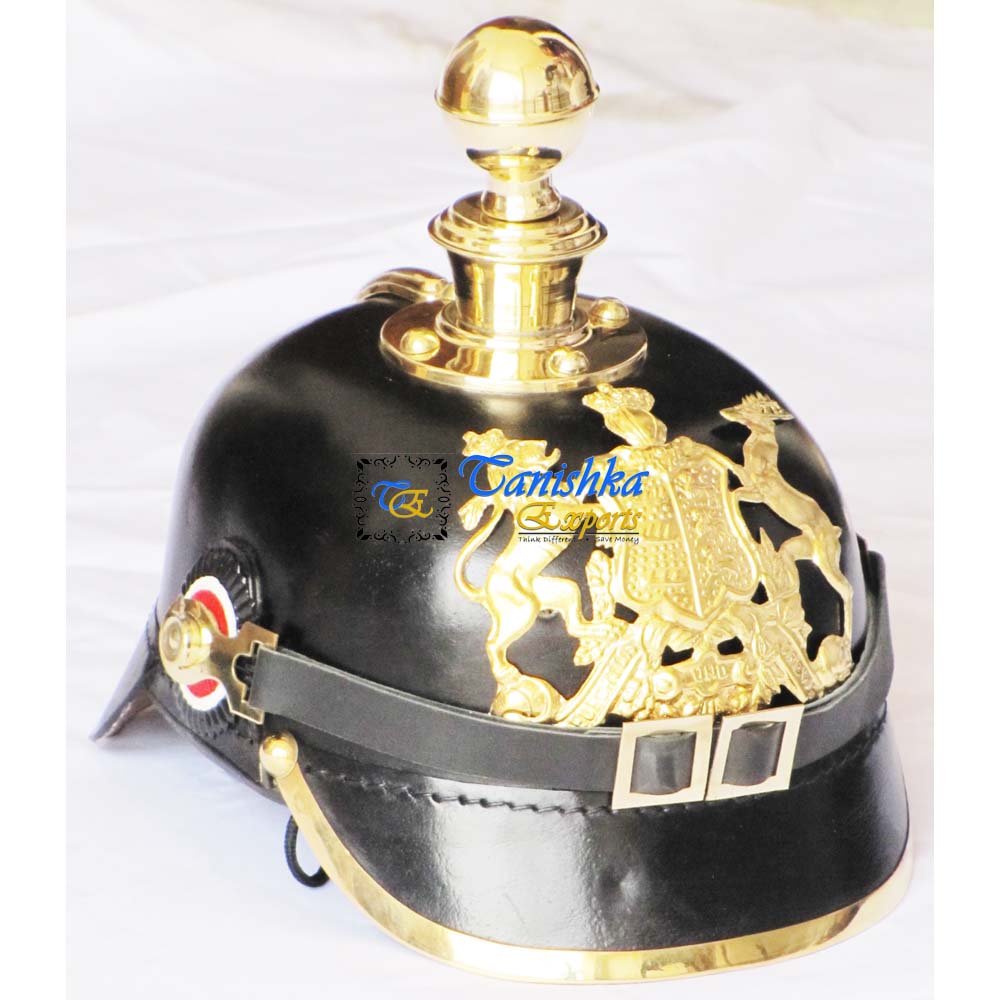 Шлем из Баварской кожи, немецкий кожаный шлем Pickelhaube