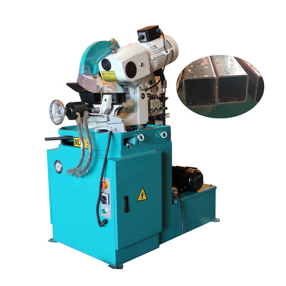 Semi automatic small steel pipe angle miter 45 degree hydraulic pipe cutting machine