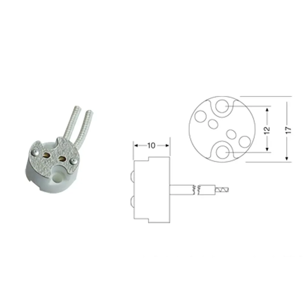 socket gu53, wall lamp holder mr16 gu5.3 g53 ceramic halogen lamp holder