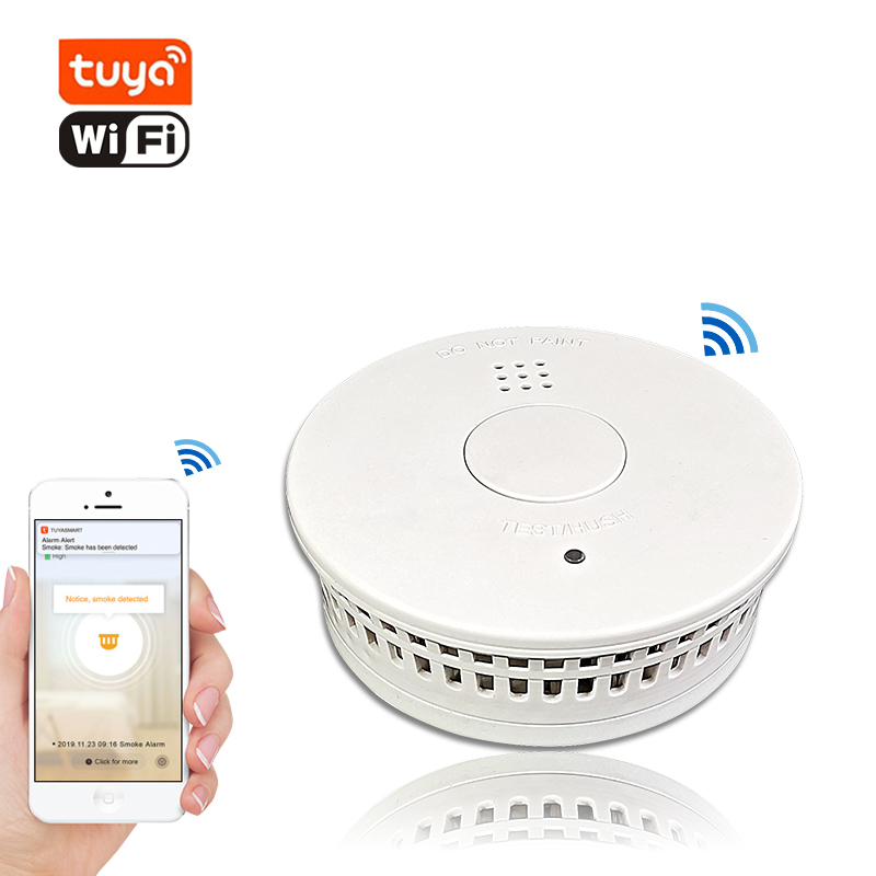 Интеллектуальных домашних Wi-Fi детектор дыма пожарной сигнализации 3v батарея