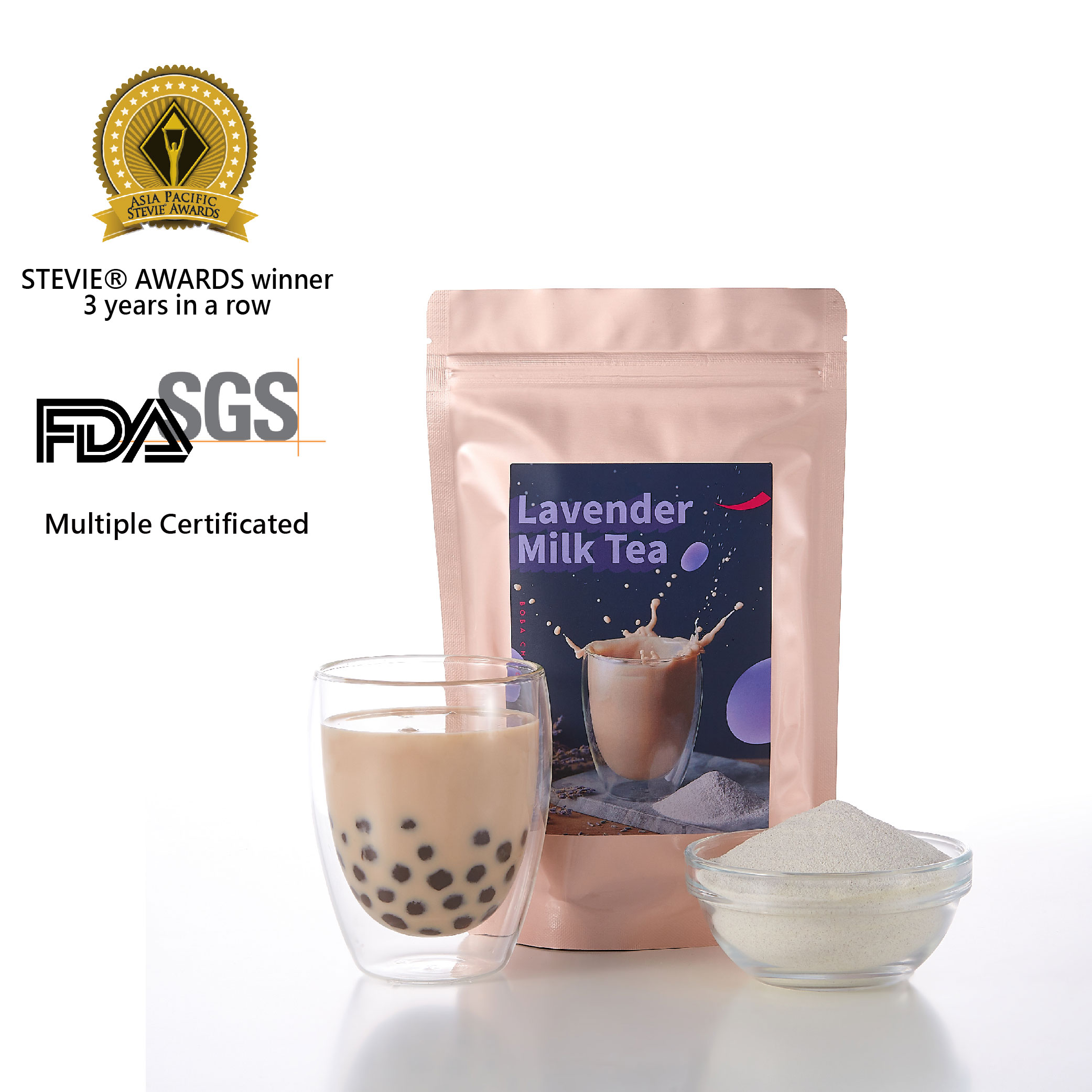BOBA CHiC Fantastic Mellow Lavender Instant Milk Tea for Boba Milk Tea