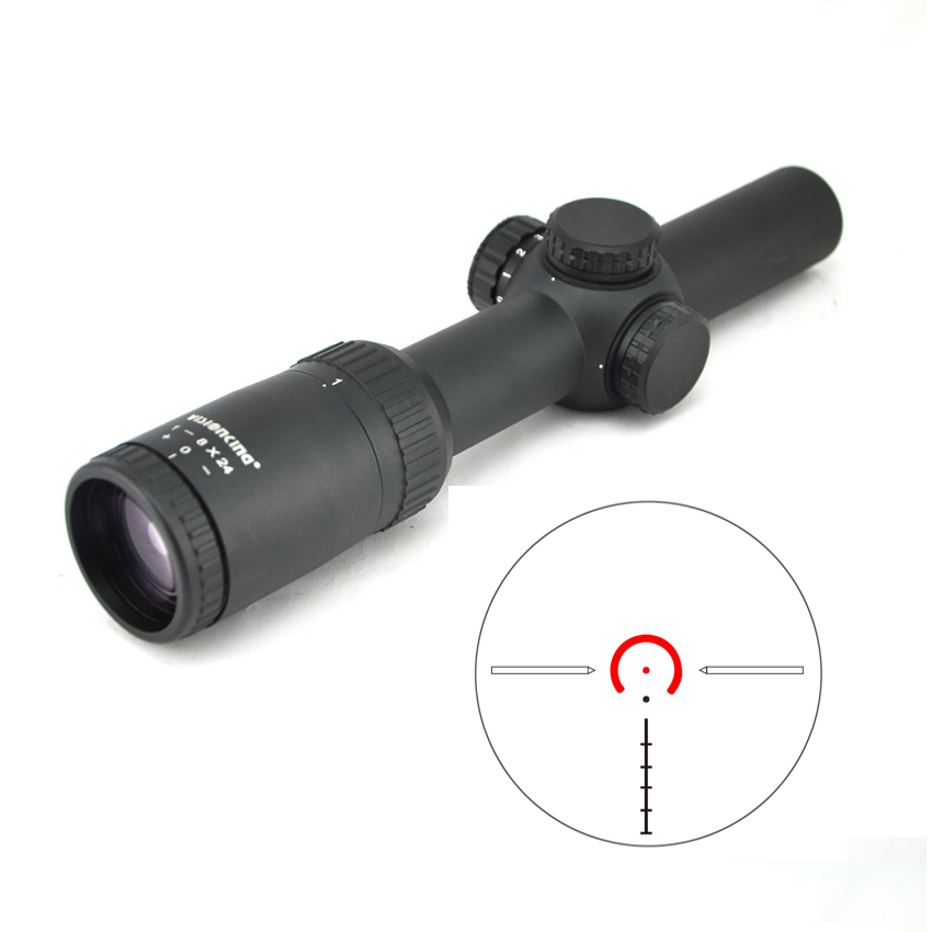 Оптический прицел Visionking 1-8x24 с длинным глазом, 1/10 мил, низкопрофильный прожектор с подсветкой
