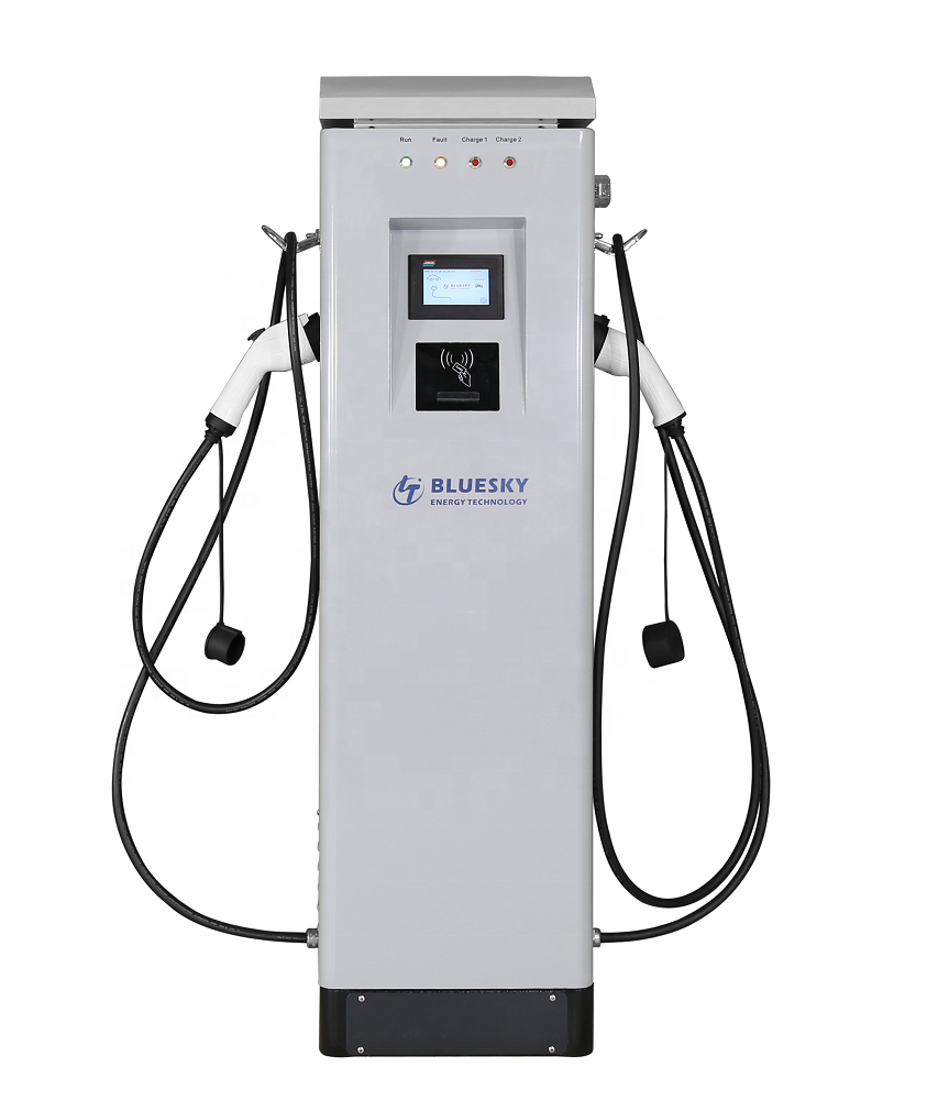 44kw AC EV charger home version electric car charging electric charger car station ev charge with two 22KW Type 2 ev charger