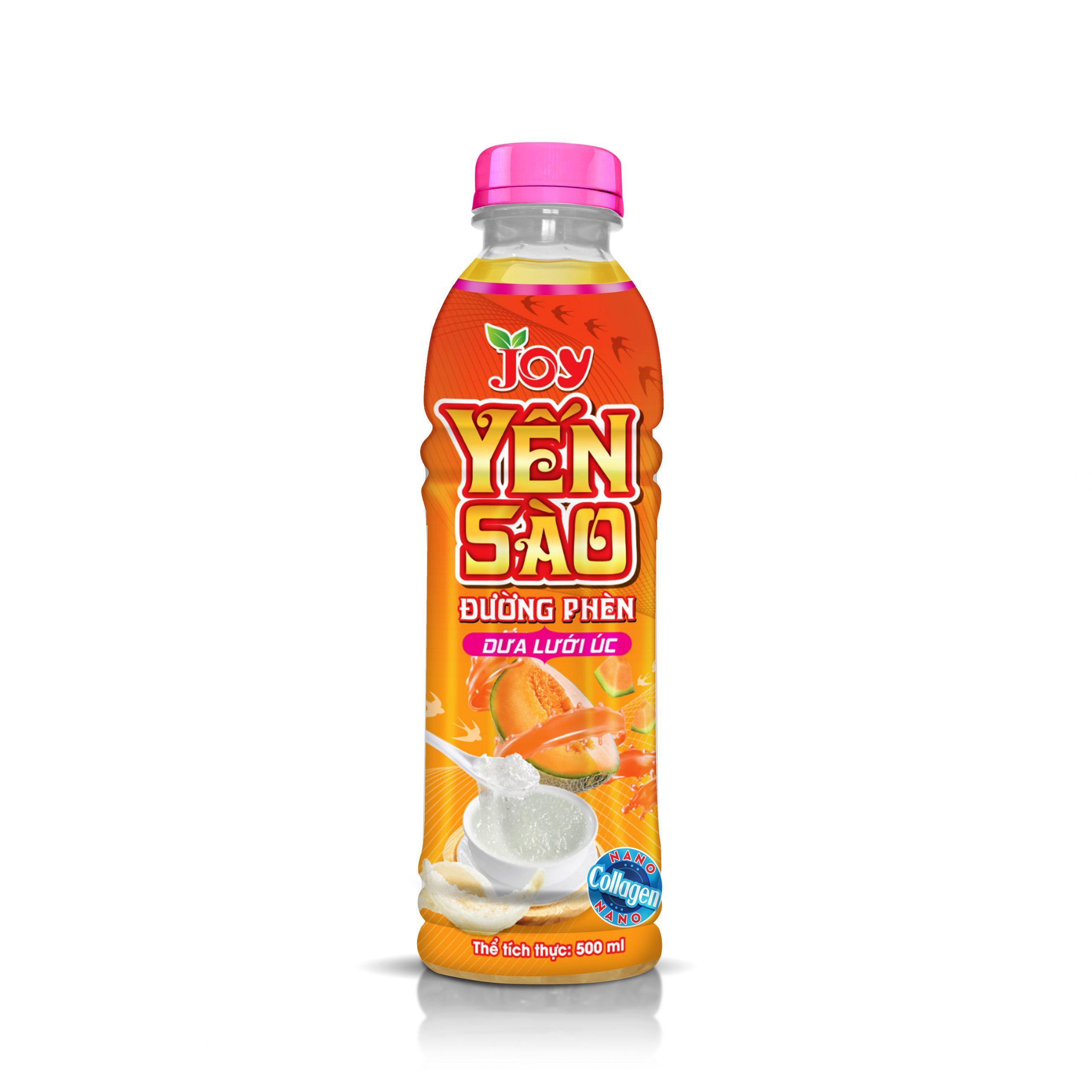 JOY Soft Drink 500ml Plastic Bottle Bird's Nest Fruit Juice Melon Juice with Rock Sugar Viet Nam Brand