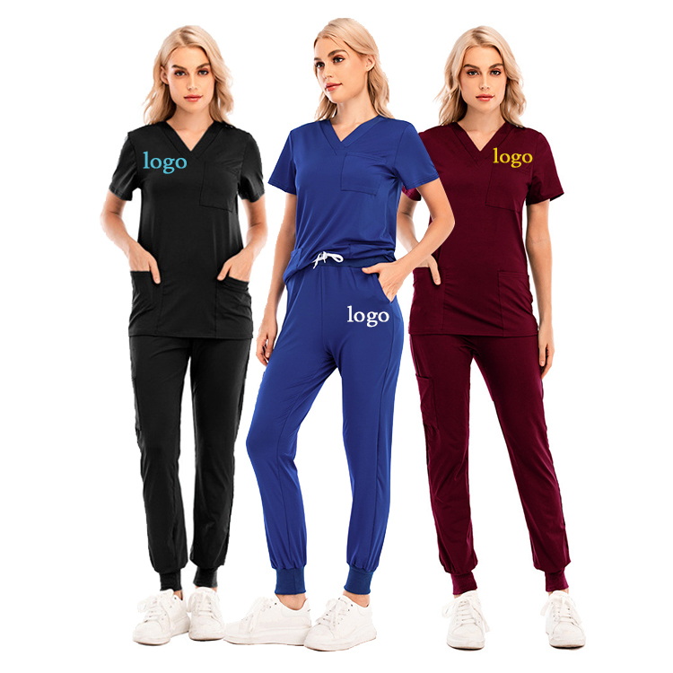Больница метка частного назначения скрабы униформа медицинские халаты Uniformes оптом с коротким рукавом медицинская униформа для кормления скрабы наборы для ухода за кожей