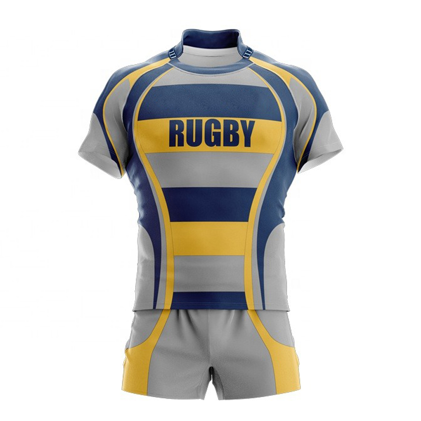 New 2021 Customized Logo Digital Sublimation Rugby Jerseys 100% Polyester Sublimated Rugby Uniforms Sets