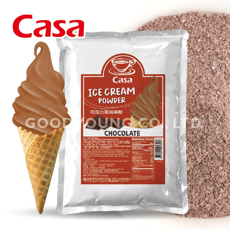 Halal Ice Cream Powder Chocolate Flavor Instant Soft Serve Ice Cream Powder Mix