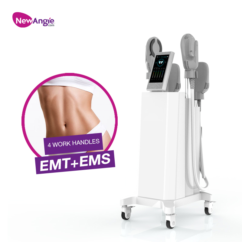High frequency electromagnetic body slimming 4 working handles air cooling system fat reduction sculpt muscle simulation hi-emt
