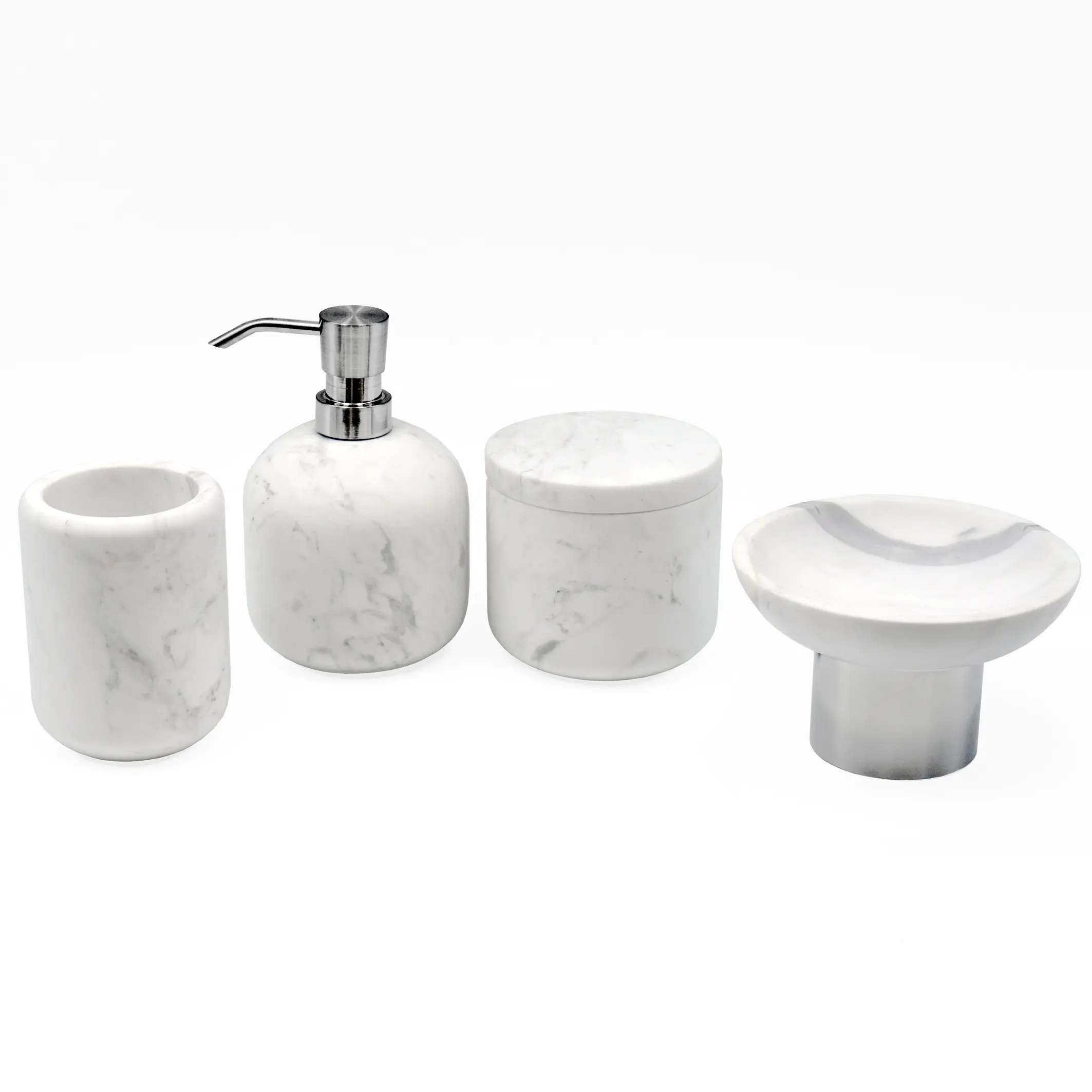 Marble Collection - Natural Stone In White Bathroom Accessories