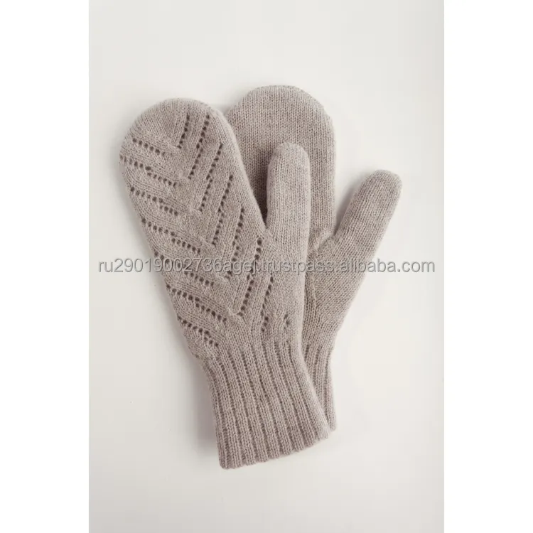 Quality women's knitted mittens for winter season historical hand crafts of Orenburg wholesale prices down knitwear