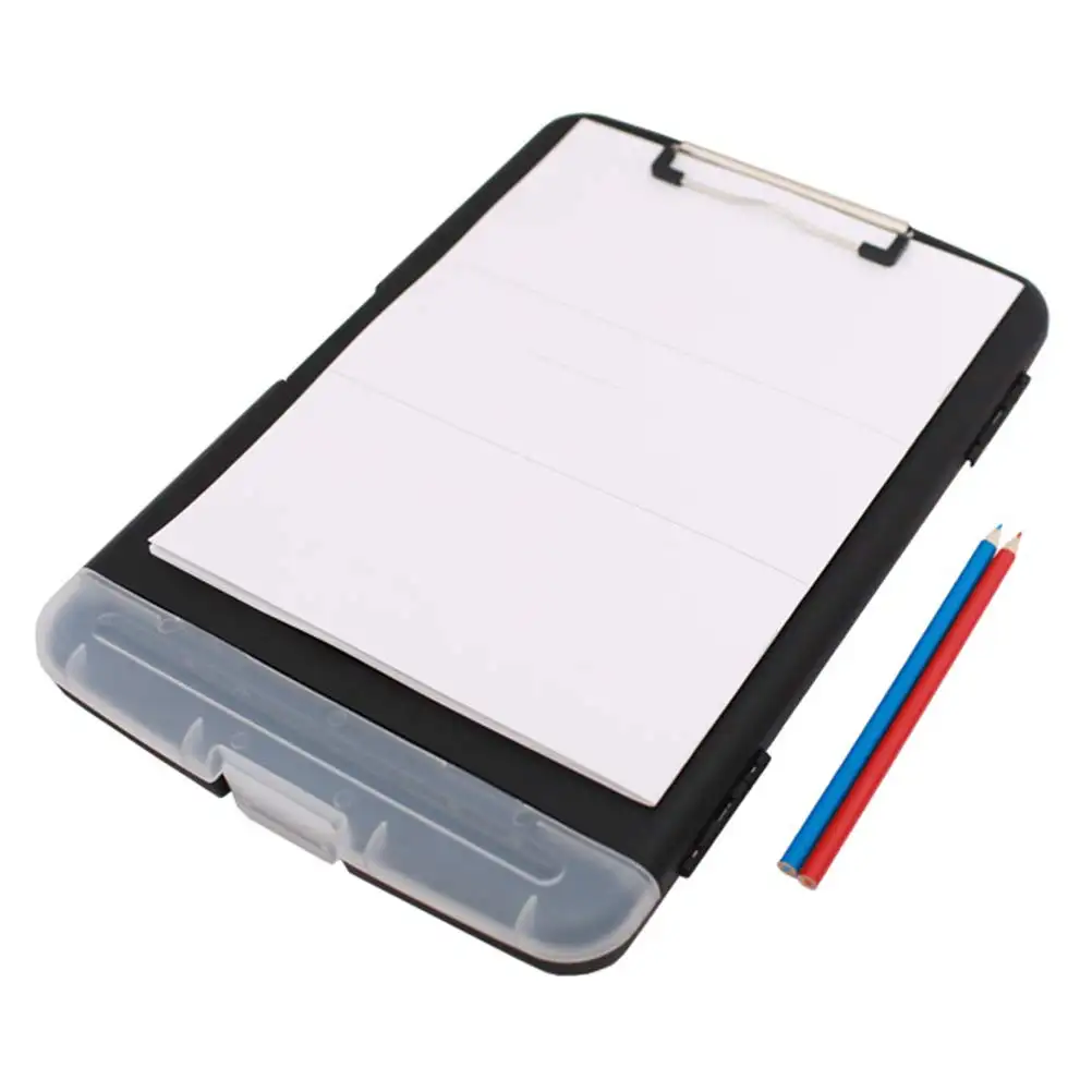 Metal Clipboard Hot Selling Plastic Letter A4 Easy Opening Metal Low Profile Wire Clip Plastic Clipboard Storage Box Clipboard