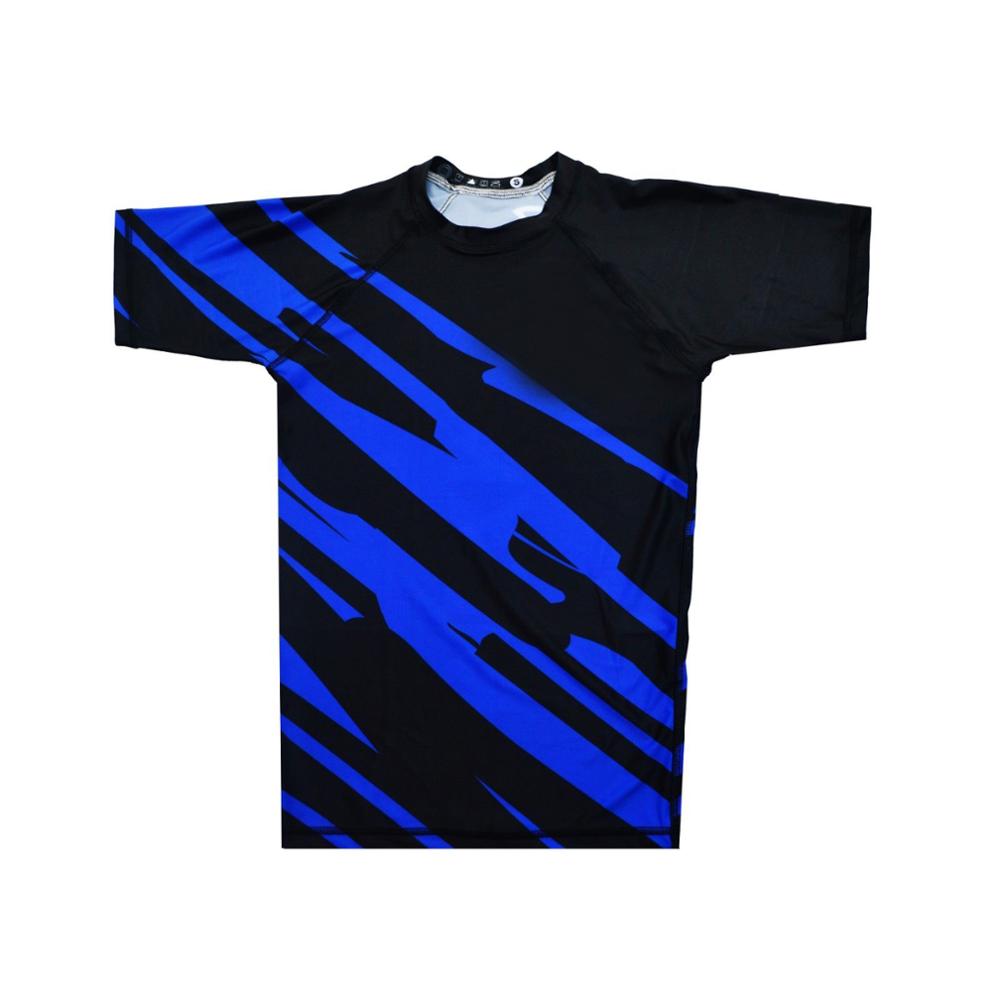 New design customized logo MMA short sleeve rash guards