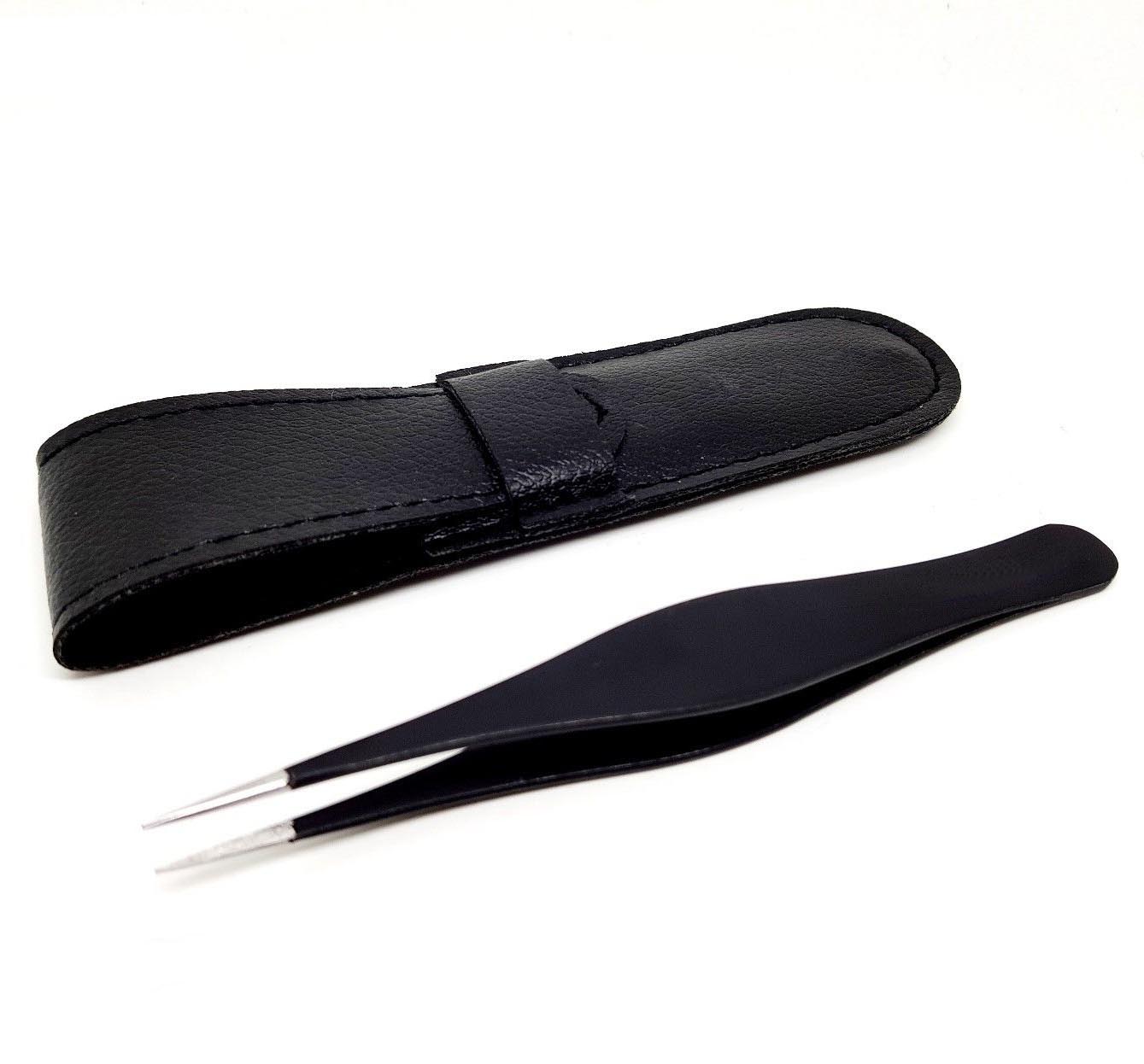 Top Trending Ingrowing Pointed Tweezers Professional And Personal ingrowing Hair Remover Tweezers Leather Pouch