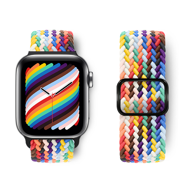 Горячая Распродажа, новинка, Iwatch, регулируемые эластичные, Solo Loop, нейлон, Correa, умные часы, ремешок, ремешок, подходит для Apple Watch