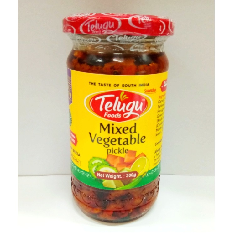 Смешанная овощная банка Telugu для маринования, вес стекла 300 г, упаковка каменной банка из Индии