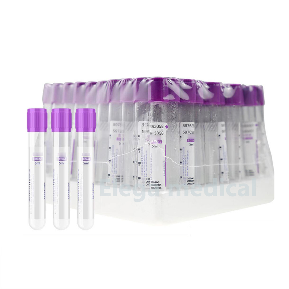 Elega Фиолетовый Топ EDTA K2/K3 Коллекция крови vacutainers 5 мл